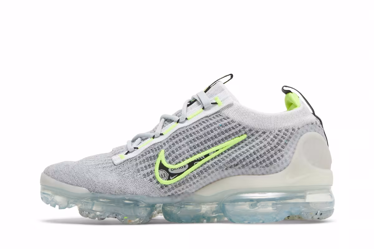Nike Air Vapormax 2021 Flyknit Logo Pack - Wolf Grey Volt, view 4