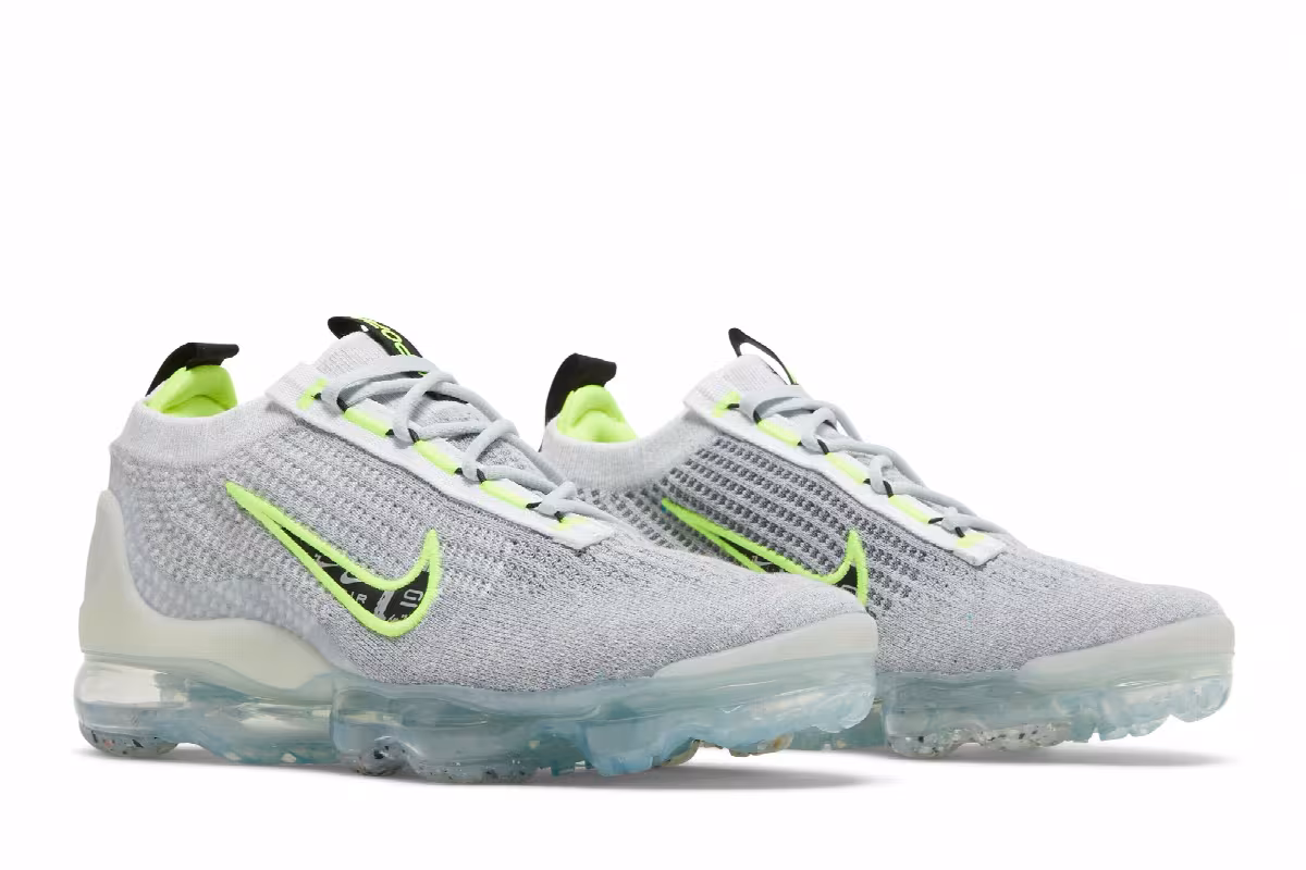 Nike Air Vapormax 2021 Flyknit Logo Pack - Wolf Grey Volt, view 9