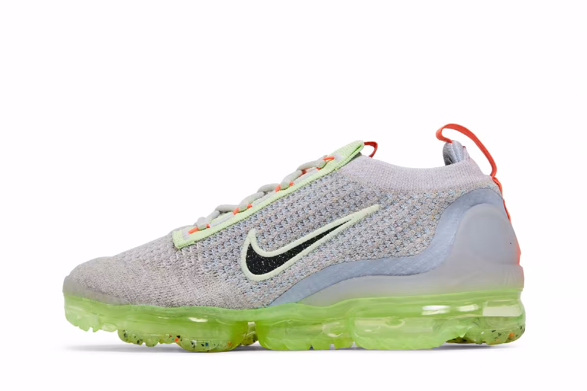 Nike Women's Air VaporMax 2021 Flyknit Light Bone Lime Ice, view 4