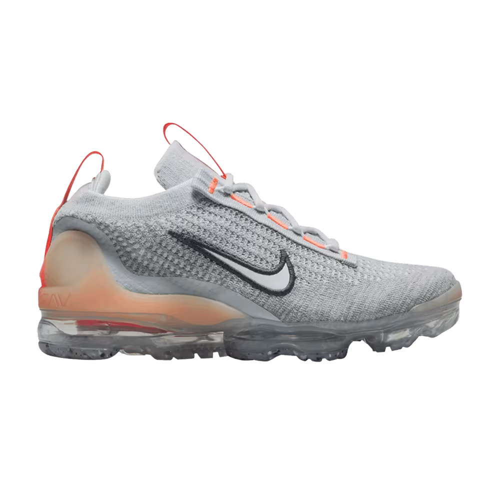 Nike Air VaporMax 2021 Flyknit GS Grey Fog Bright Mango
