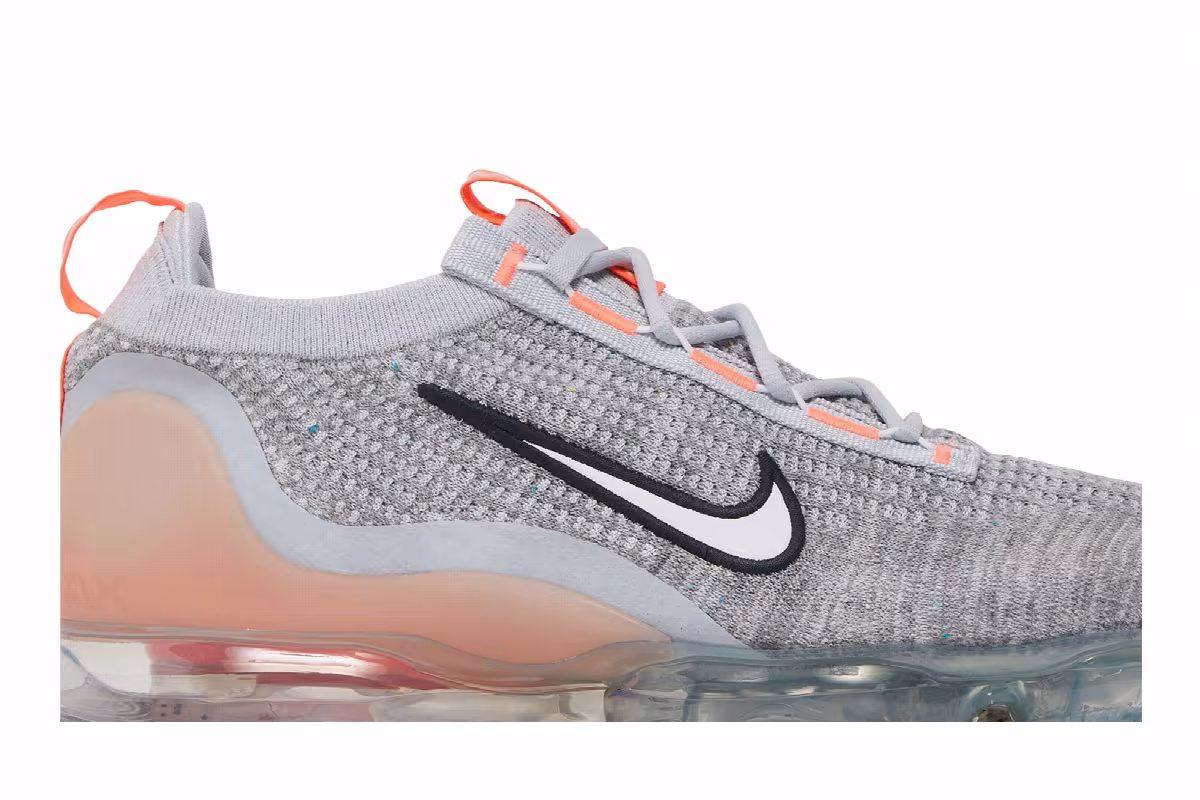 Nike Air VaporMax 2021 Flyknit Grey Fog Bright Mango, view 3