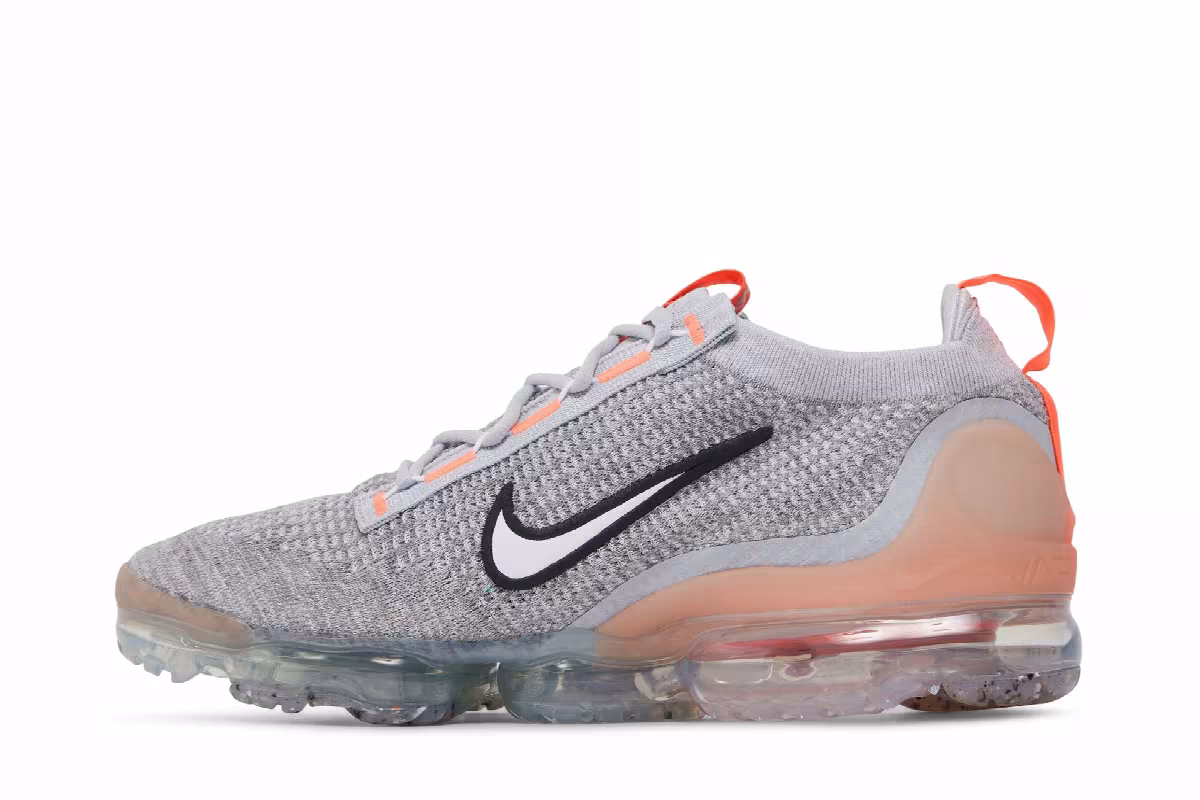 Nike Air VaporMax 2021 Flyknit Grey Fog Bright Mango, view 4