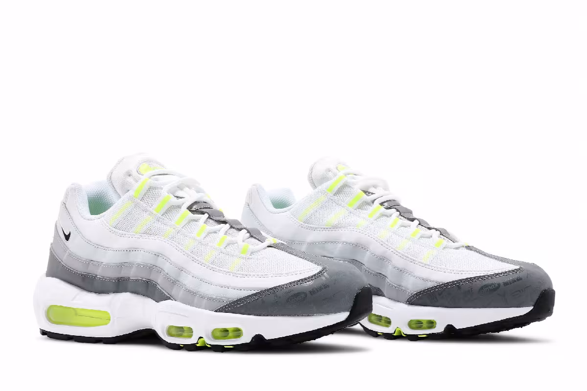 Nike Air Max 95 Logos Pack - White Neon, view 9