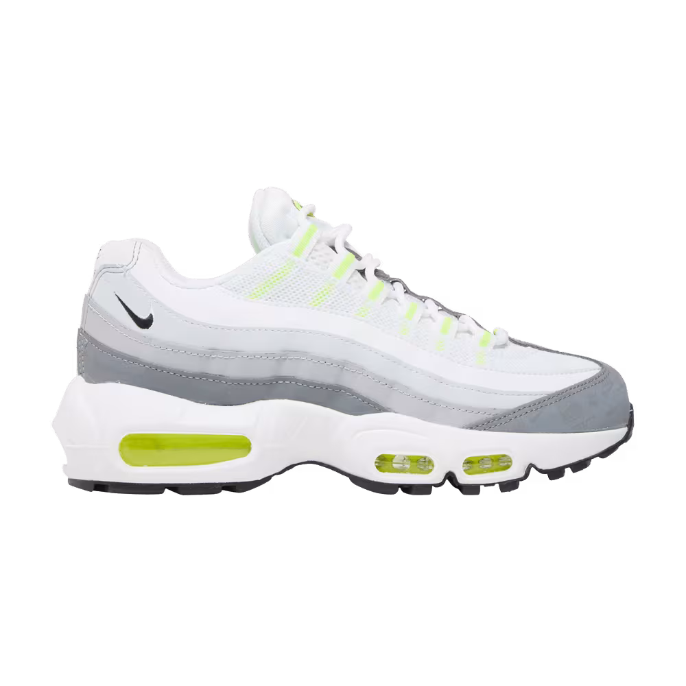 Nike Air Max 95 Recraft GS Logos Pack - White Neon