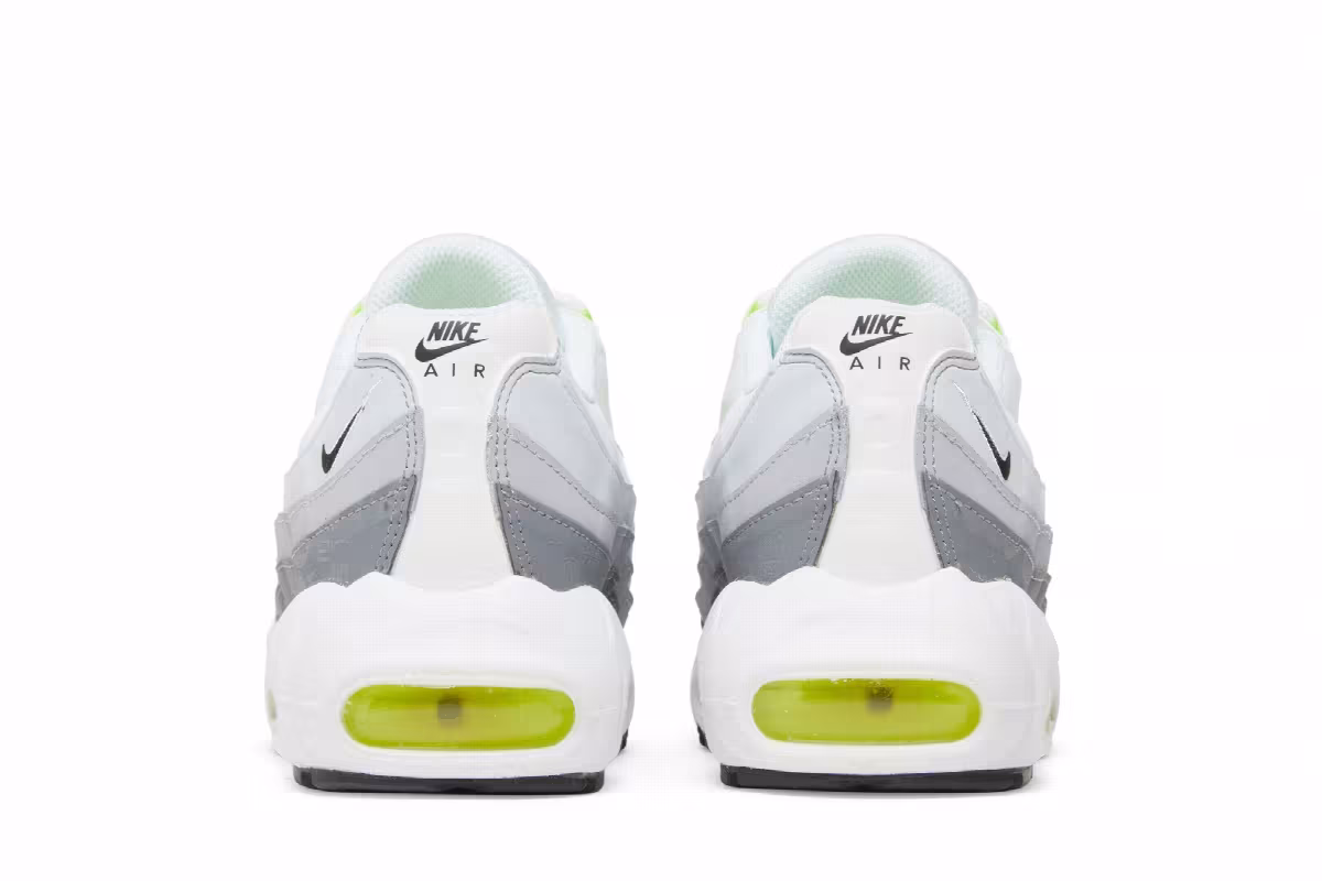 Nike Air Max 95 Recraft GS Logos Pack - White Neon, view 7