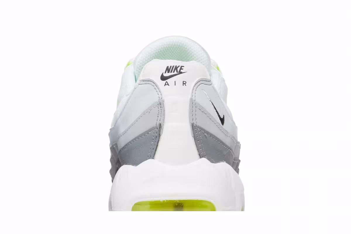 Nike Air Max 95 Recraft GS Logos Pack - White Neon, view 8