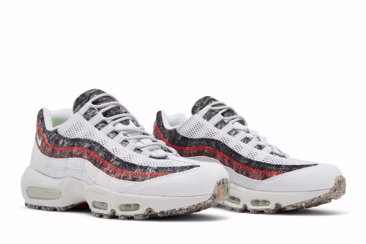 Nike Air Max 95 M2Z2 Recycled Wool Pack - White Bright Crimson, view 9