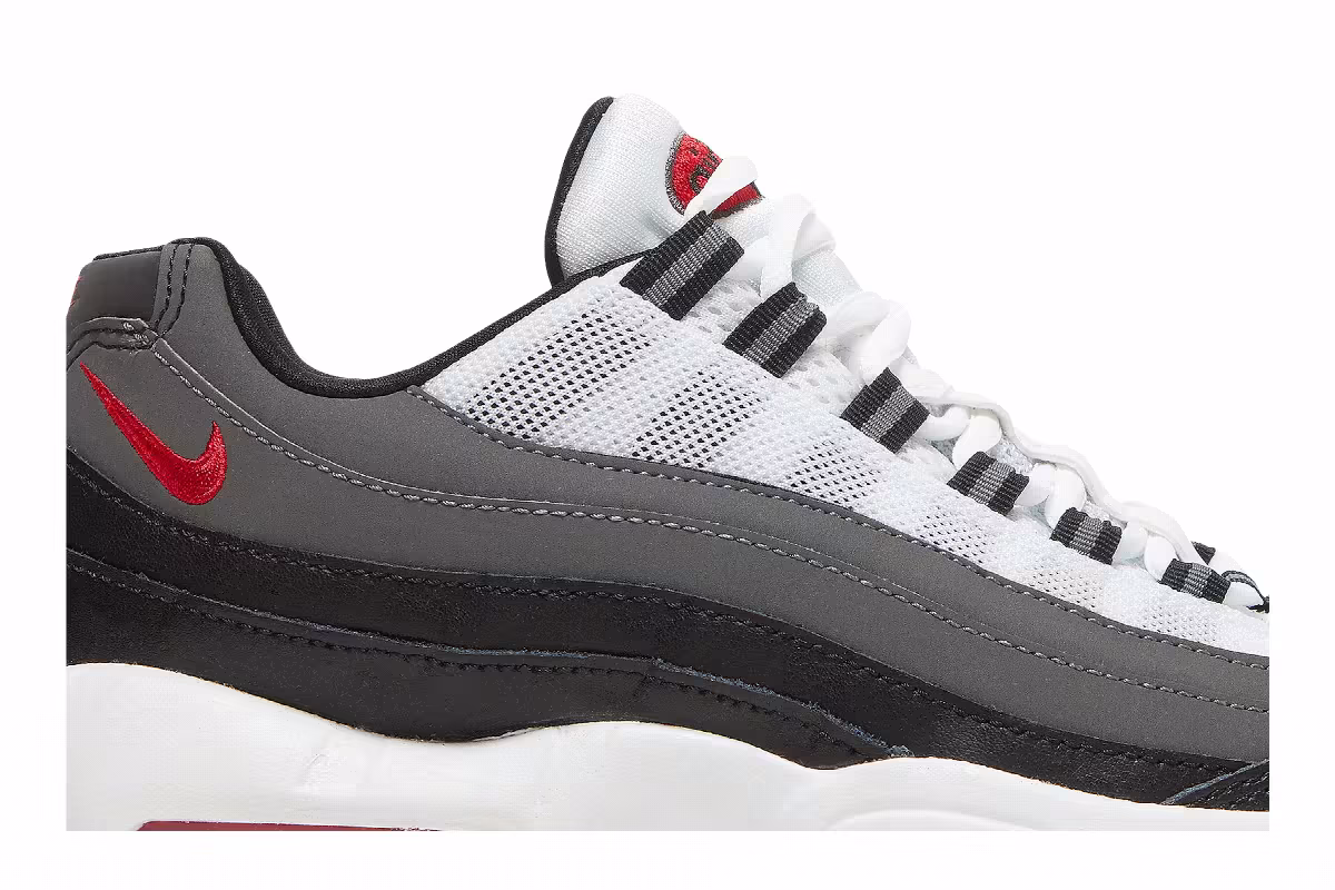 Nike Air Max 95 Recraft GS Iron Grey University Red, view 3