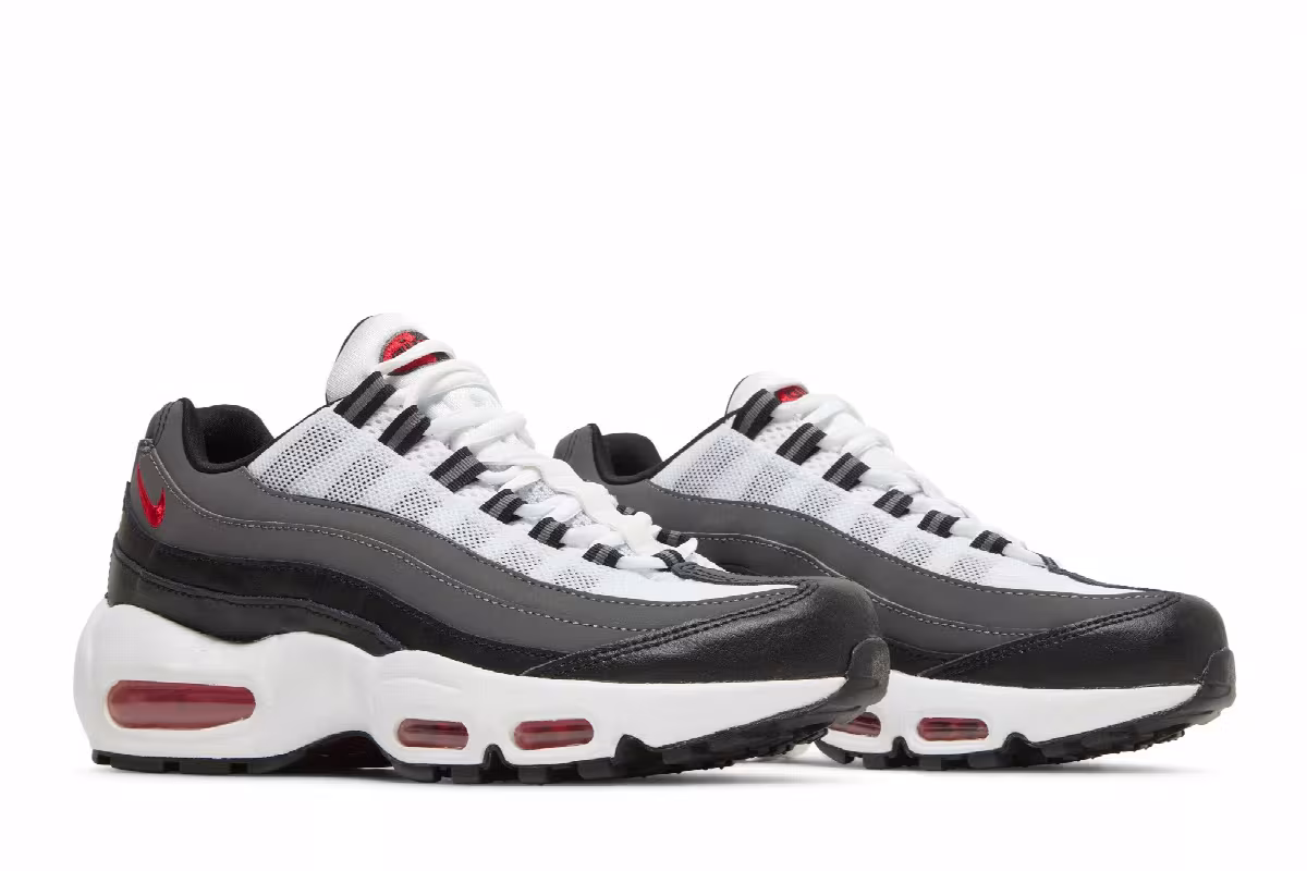 Nike Air Max 95 Recraft GS Iron Grey University Red, view 9