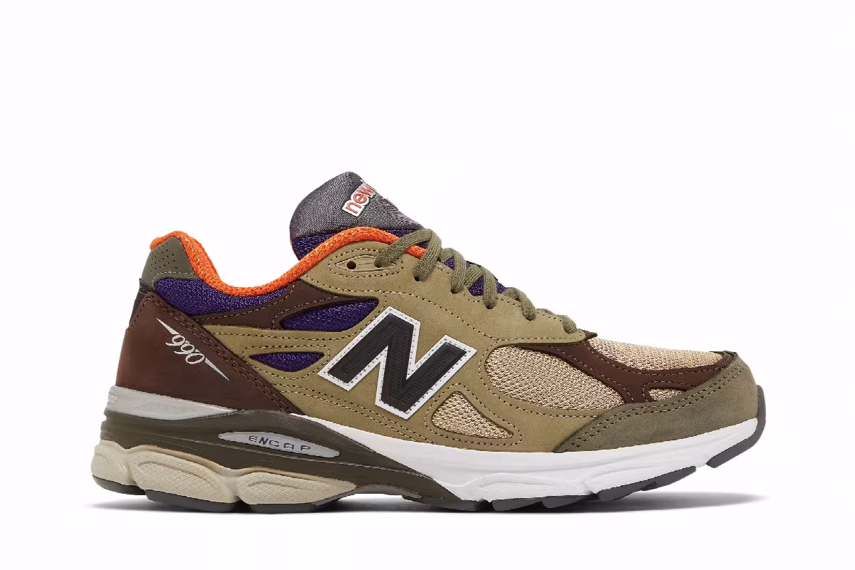 Teddy Santis x New Balance 990v3 Made in USA Tan Orange, view 2