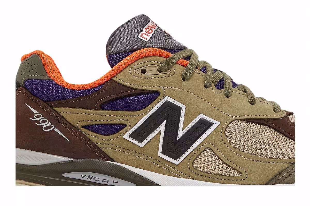 Teddy Santis x New Balance 990v3 Made in USA Tan Orange, view 3