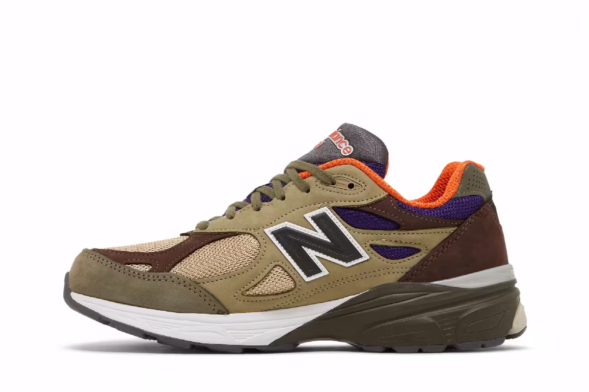 Teddy Santis x New Balance 990v3 Made in USA Tan Orange, view 4