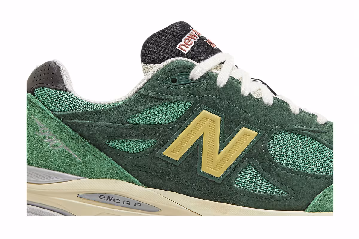 Teddy Santis x New Balance 990v3 Made in USA Green Gold, view 3