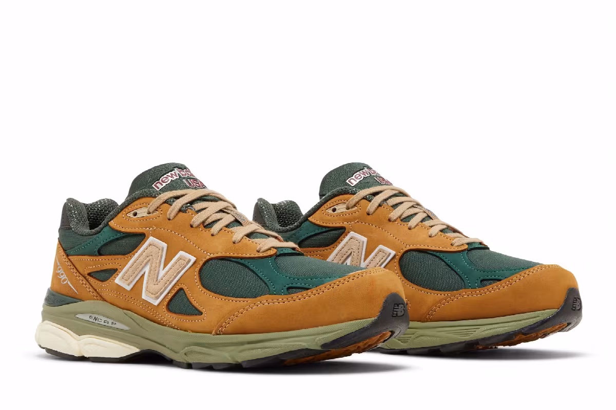 Teddy Santis x New Balance 990v3 Made in USA Tan Green, view 9