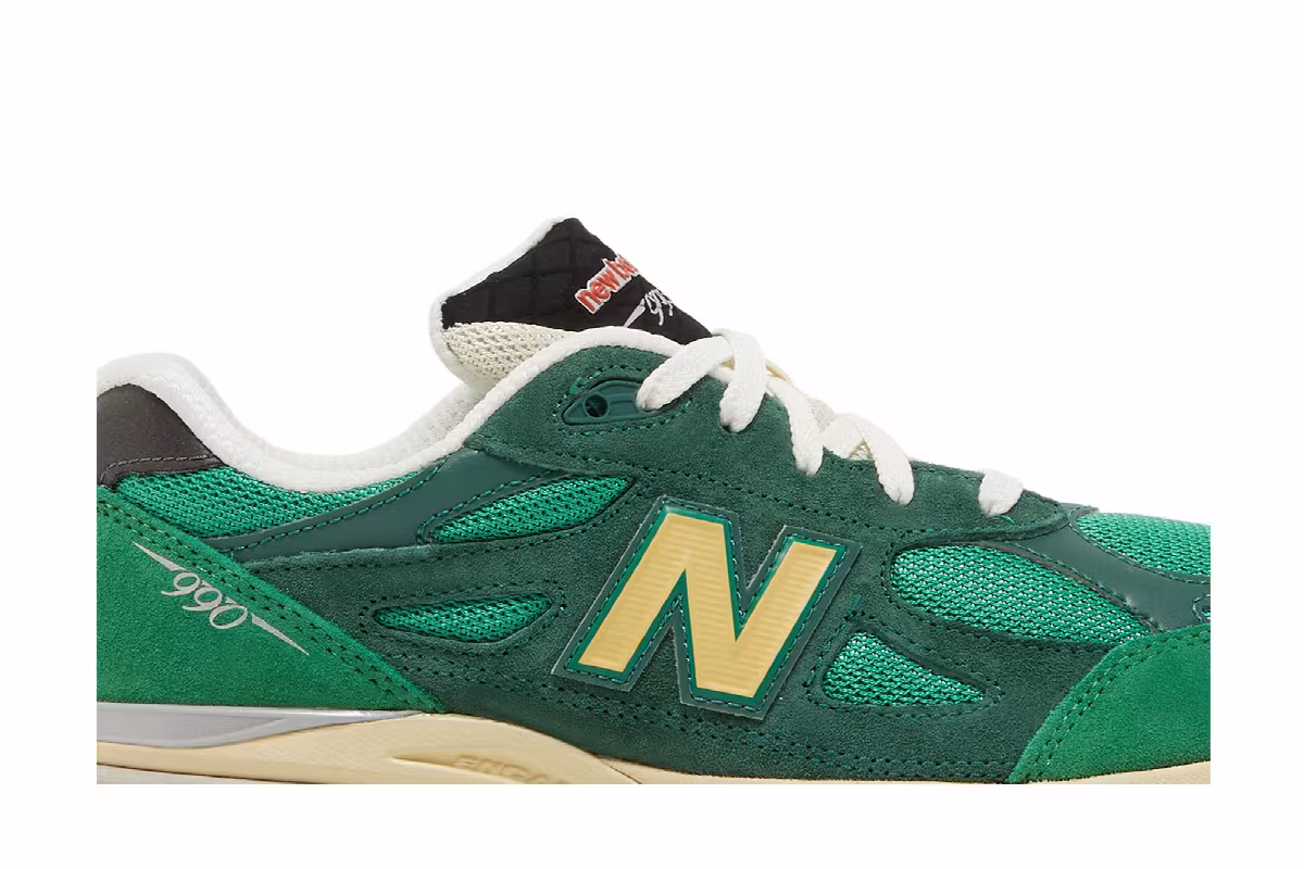 Teddy Santis x New Balance 990v3 Big Kid Green Gold, view 3