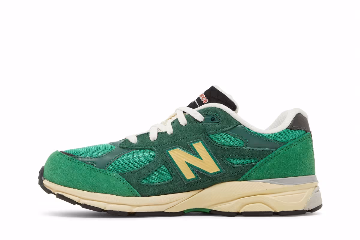 Teddy Santis x New Balance 990v3 Big Kid Green Gold, view 4