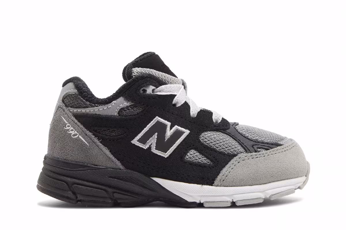 DTLR x New Balance 990v3 Toddler GR3YSCALE, view 2
