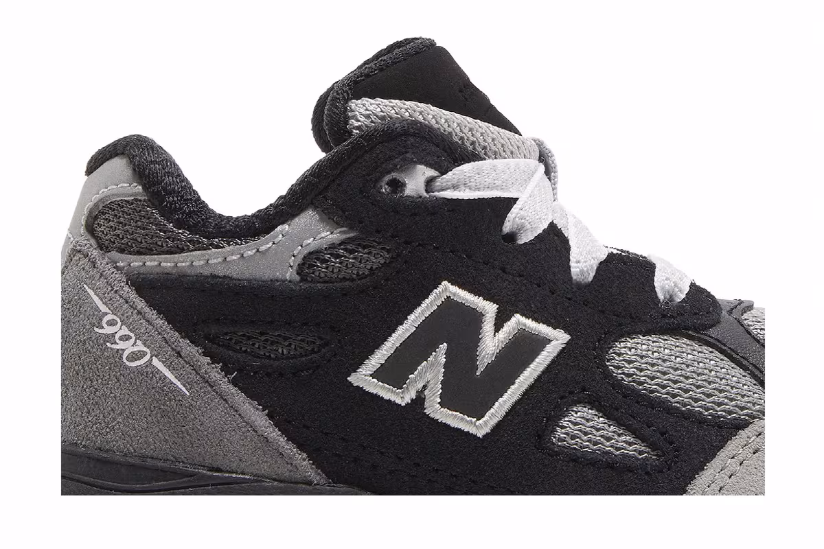 DTLR x New Balance 990v3 Toddler GR3YSCALE, view 3