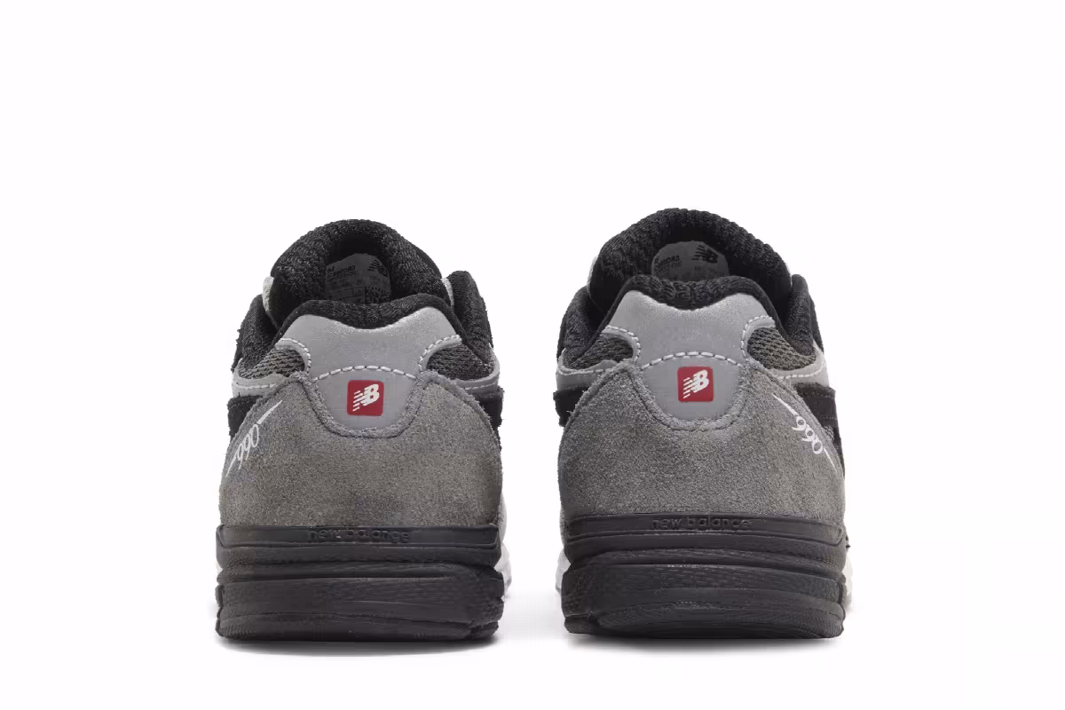 DTLR x New Balance 990v3 Toddler GR3YSCALE, view 7