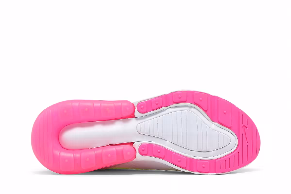 Nike Women's Air Max 270 White Pink Blast Volt, view 5