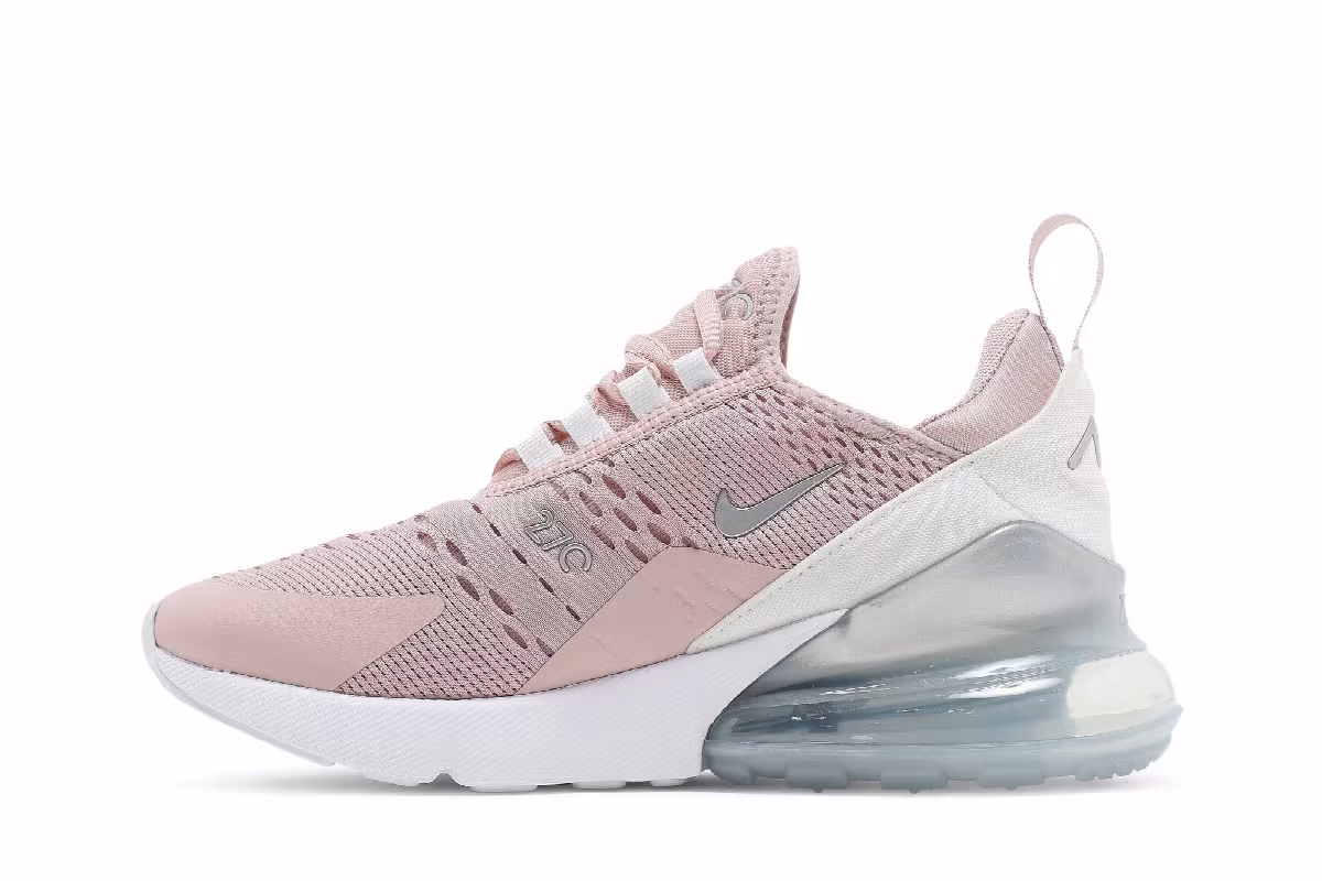 Nike Women's Air Max 270 Pink Oxford Metallic Silver, view 4