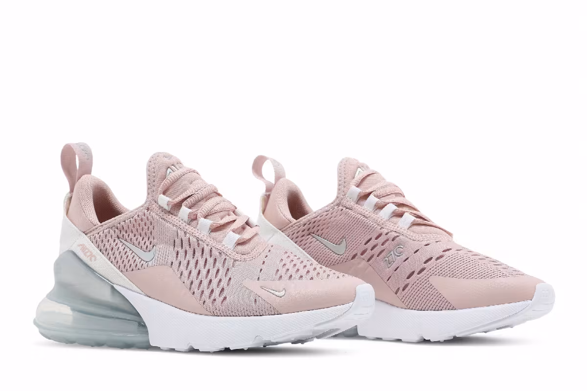 Nike Women's Air Max 270 Pink Oxford Metallic Silver, view 9