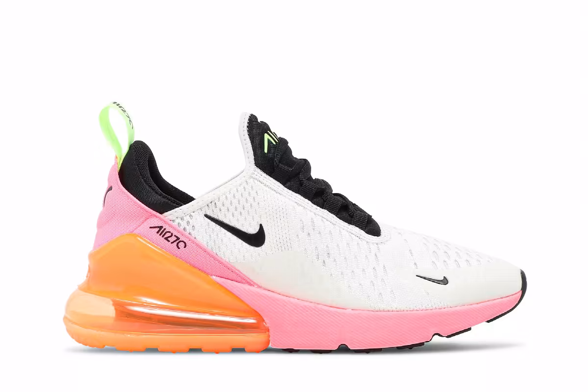 Nike Women's Air Max 270 Summit White Sunset Pulse, view 2