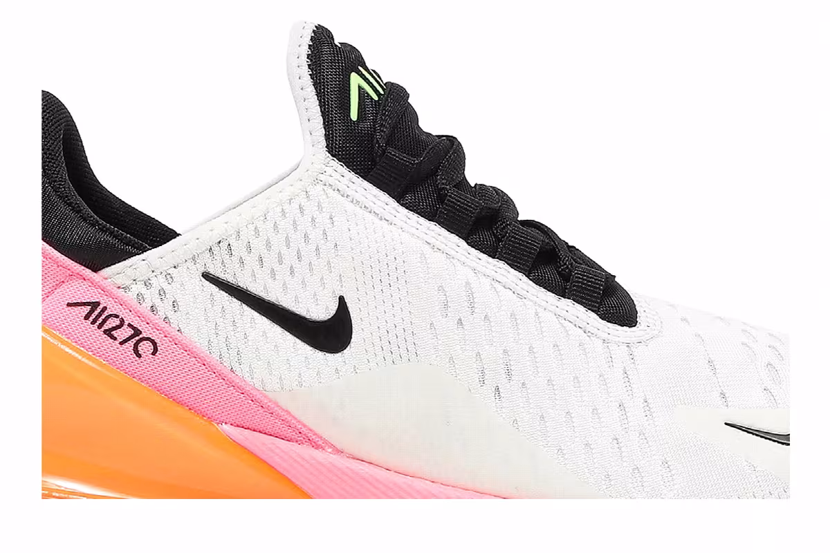 Nike Women's Air Max 270 Summit White Sunset Pulse, view 3