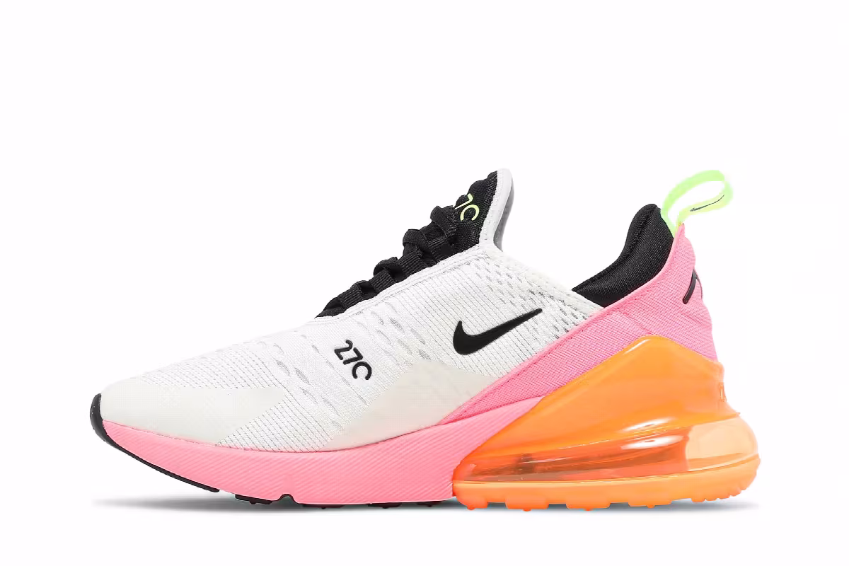 Nike Women's Air Max 270 Summit White Sunset Pulse, view 4