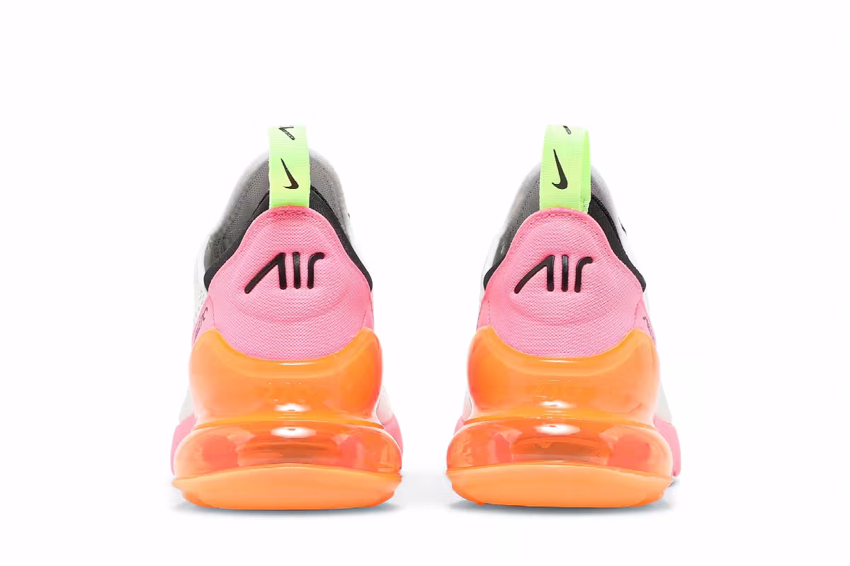 Nike Women's Air Max 270 Summit White Sunset Pulse, view 7