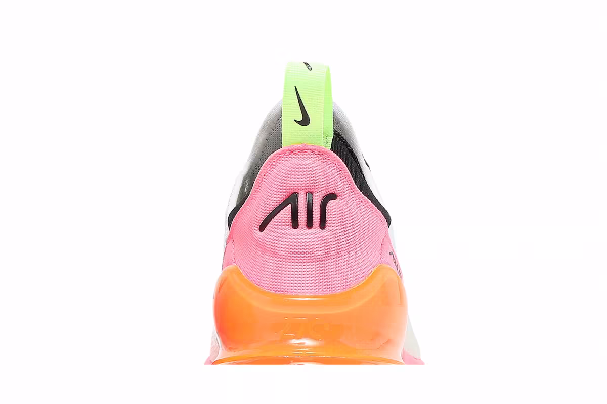 Nike Women's Air Max 270 Summit White Sunset Pulse, view 8