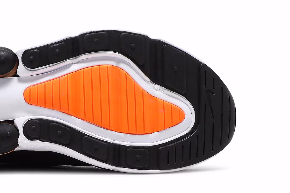 Nike Air Max 270 GS Black Total Orange, view 6