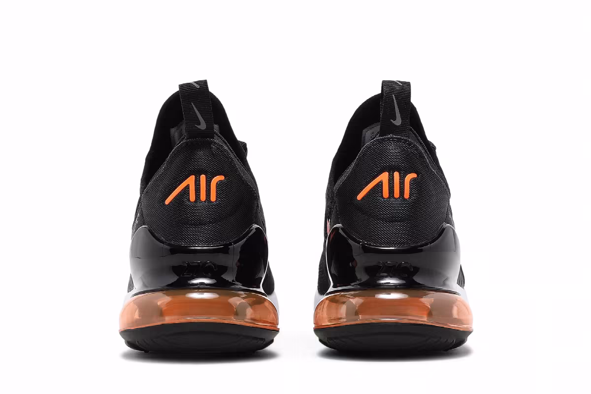 Nike Air Max 270 GS Black Total Orange, view 7