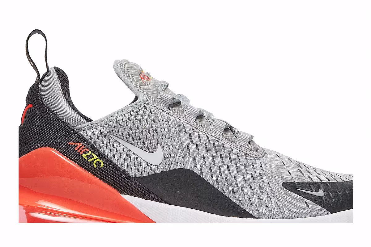 Nike Air Max 270 GS Light Smoke Grey Crimson, view 3