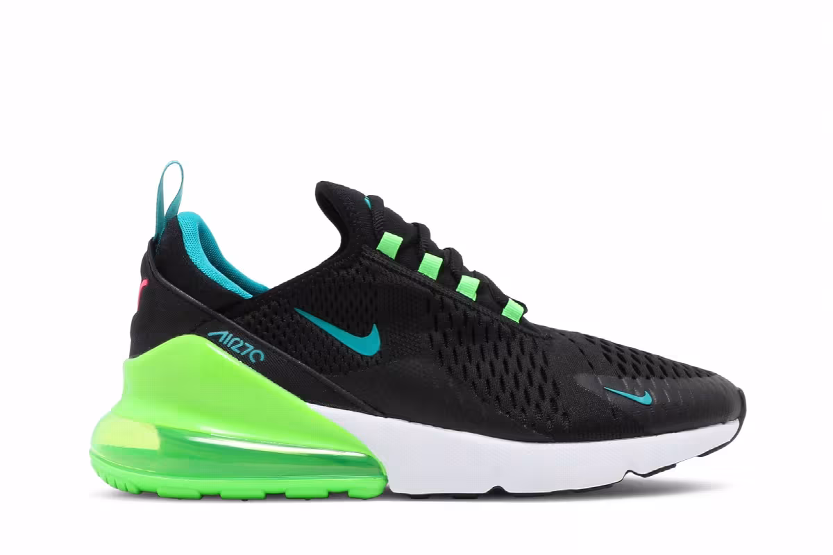 Nike Air Max 270 Black Green Strike, view 2