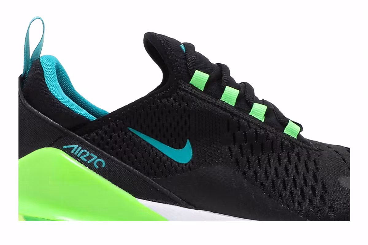 Nike Air Max 270 Black Green Strike, view 3