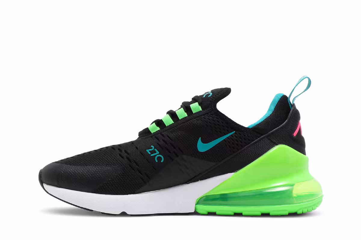 Nike Air Max 270 Black Green Strike, view 4