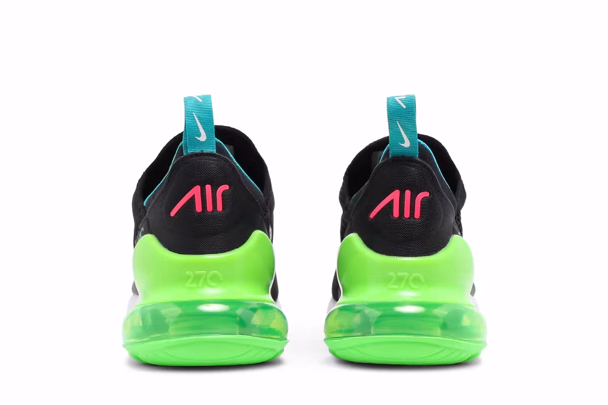 Nike Air Max 270 Black Green Strike, view 7