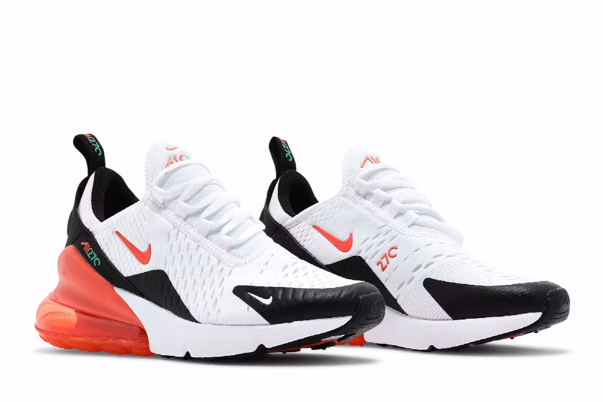 Nike Air Max 270 GS White Turf Orange, view 9