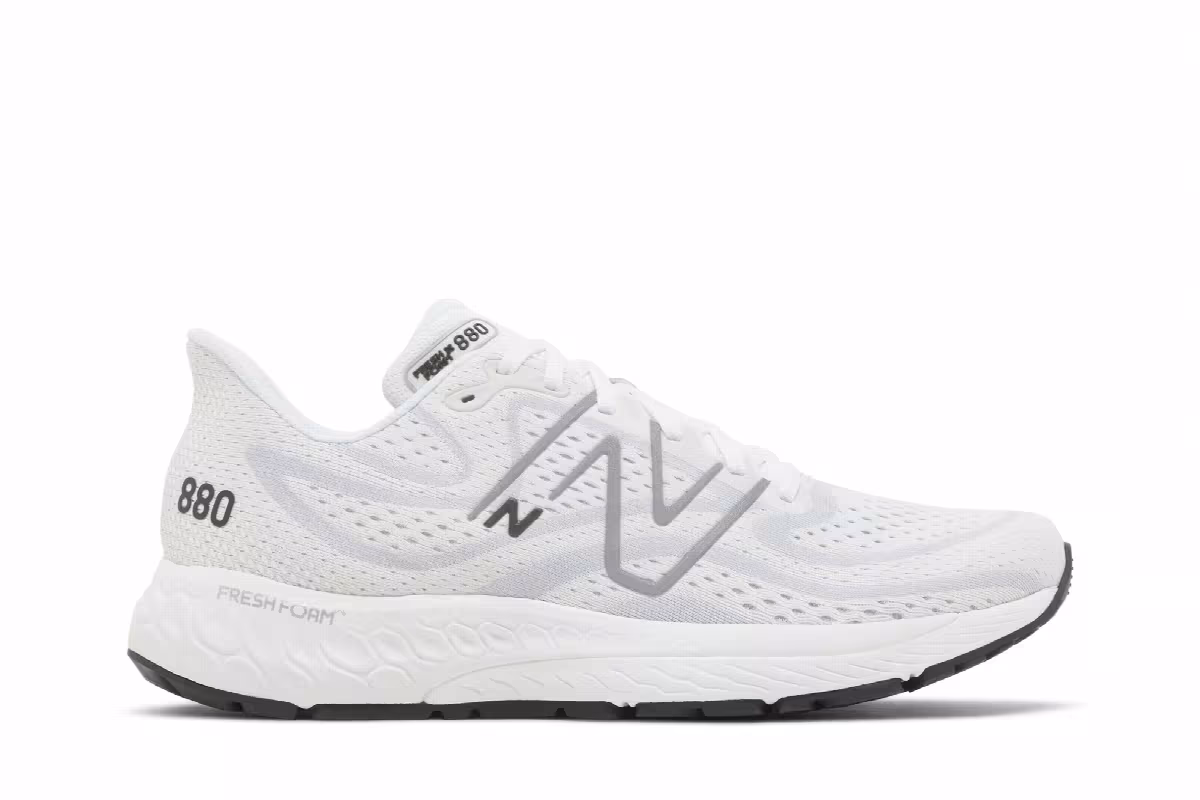 New Balance Fresh Foam X 880v13 White Silver Metallic, view 2