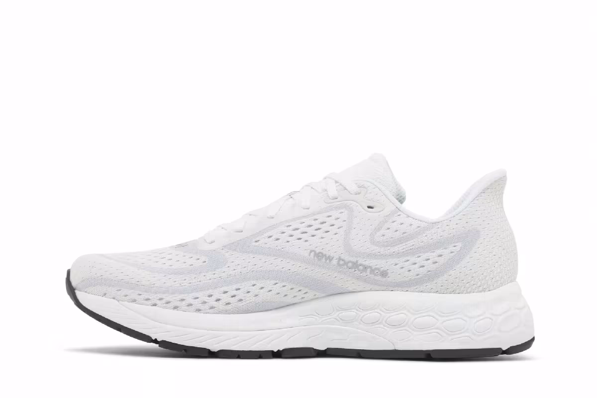 New Balance Fresh Foam X 880v13 White Silver Metallic, view 4