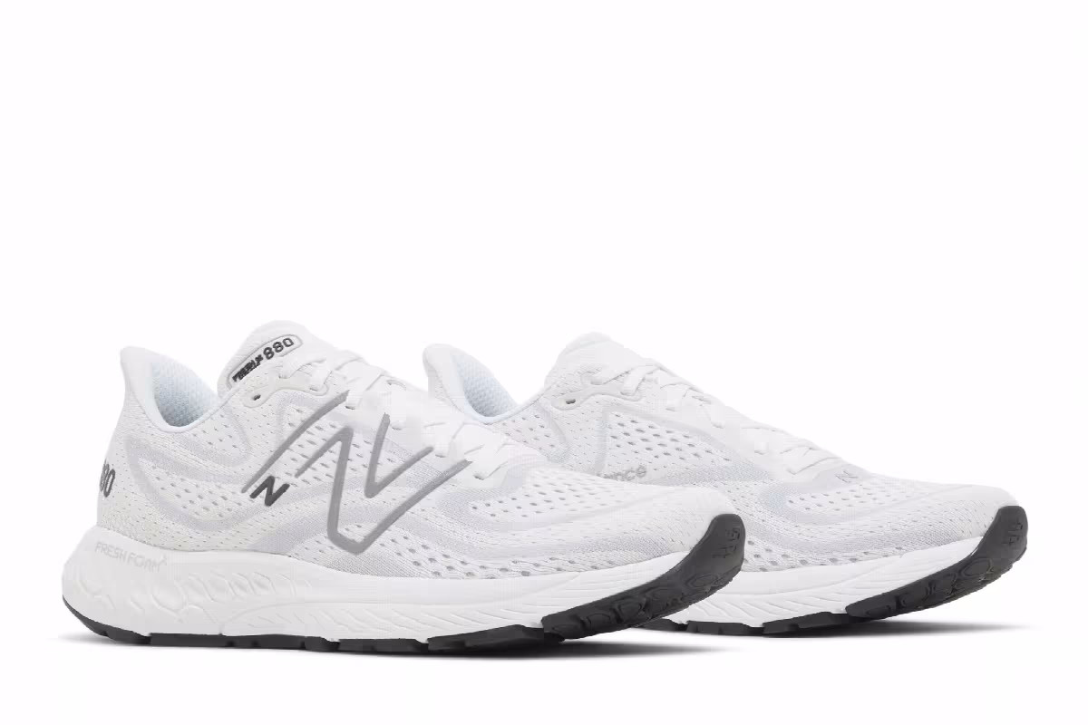 New Balance Fresh Foam X 880v13 White Silver Metallic, view 9