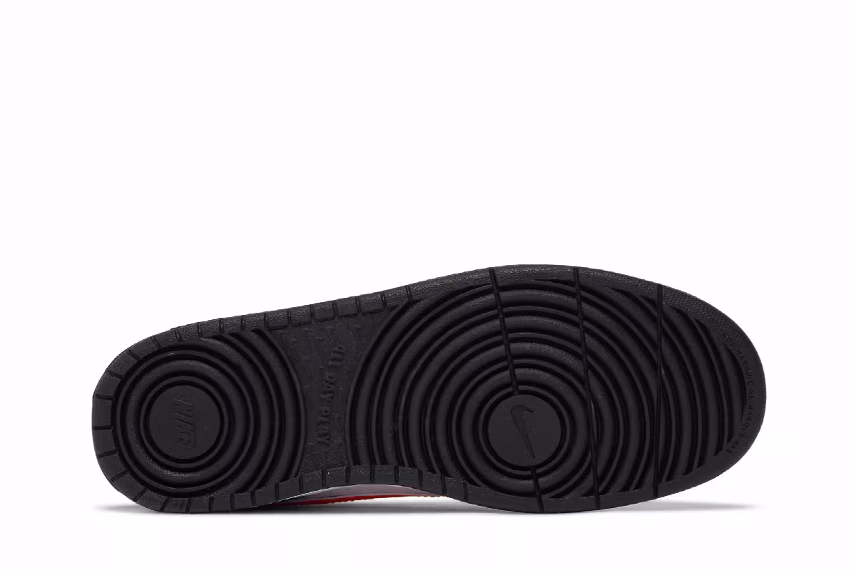 Nike Court Borough Low 2 GS White Black Orange, view 5