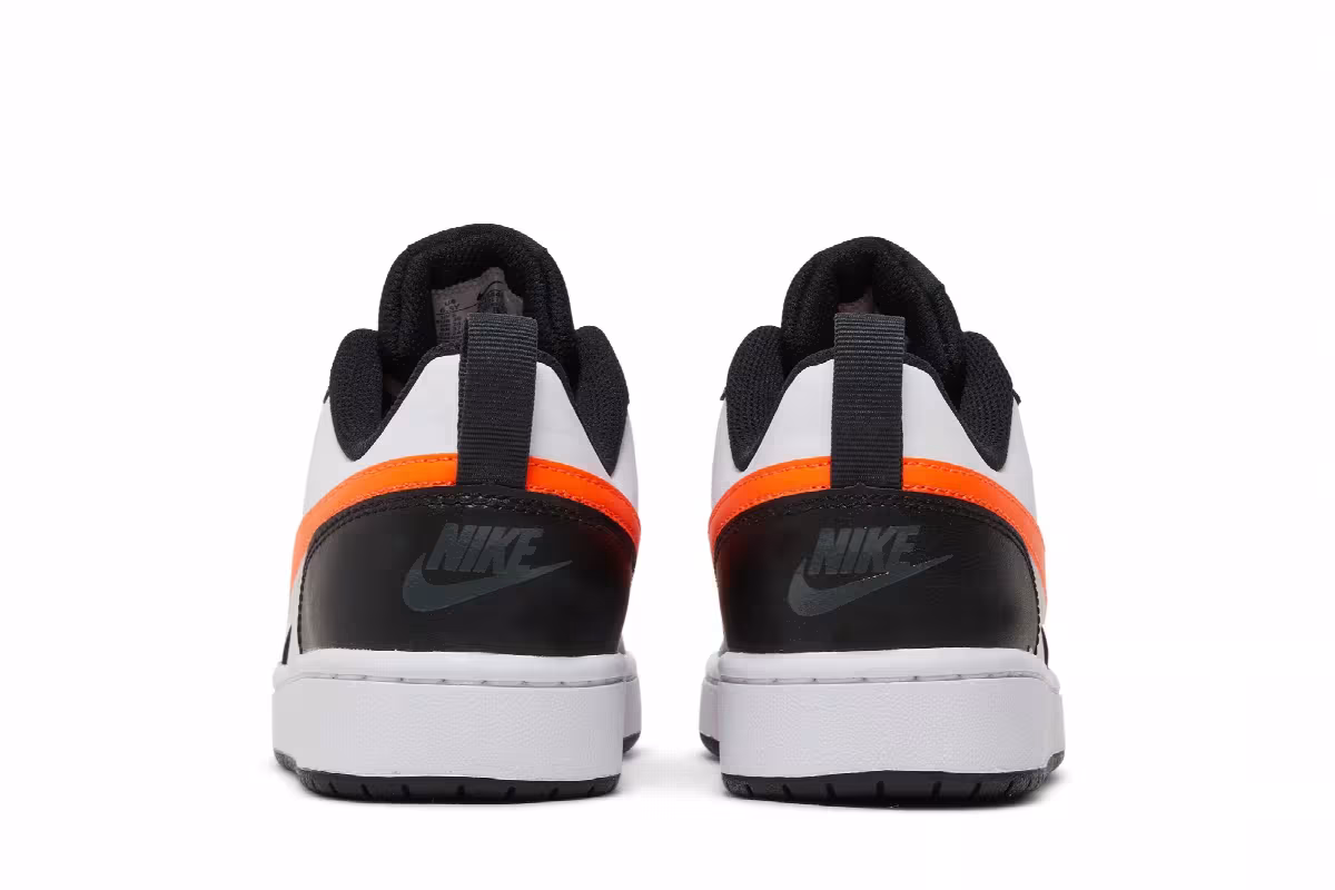 Nike Court Borough Low 2 GS White Black Orange, view 7