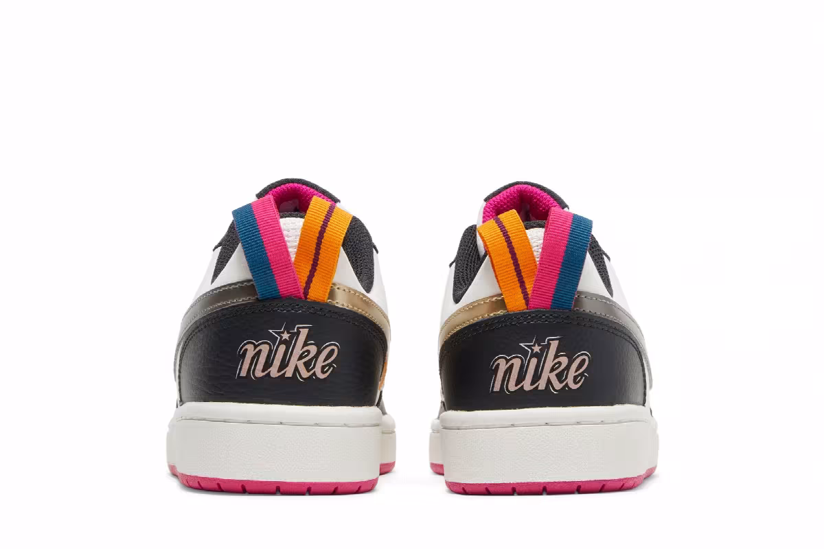 Nike Court Borough Low 2 SE GS Summit White Pink Prime, view 7