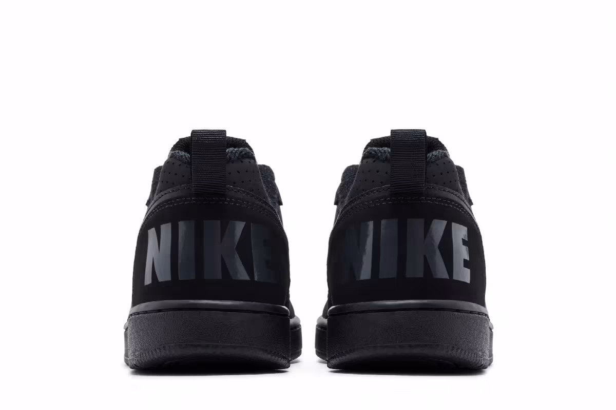 Nike Court Borough Low GS Triple Black, view 7