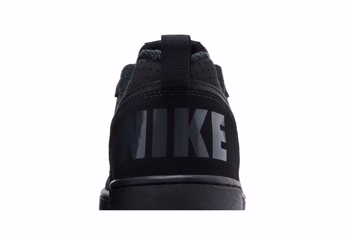 Nike Court Borough Low GS Triple Black, view 8