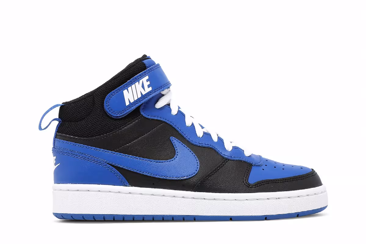 Nike Court Borough Mid 2 GS Black Game Royal, view 2