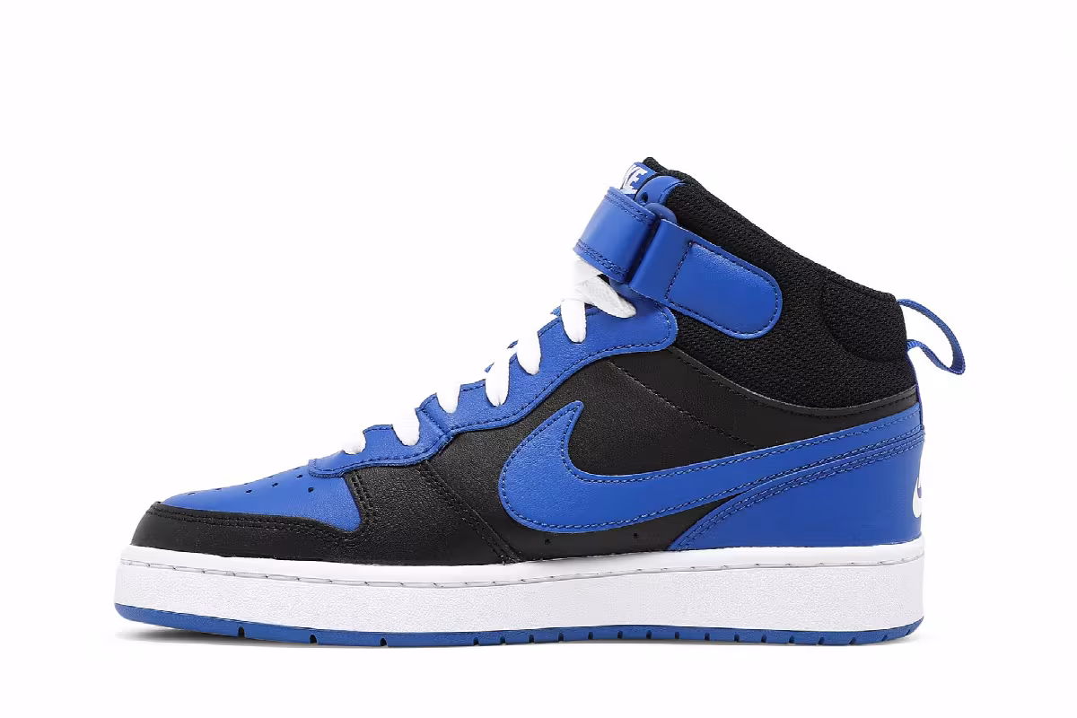 Nike Court Borough Mid 2 GS Black Game Royal, view 4