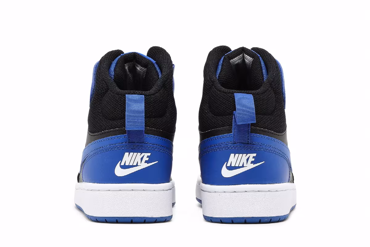 Nike Court Borough Mid 2 GS Black Game Royal, view 7